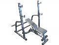 Deluxe Olympic Bench w/ Squat Rack Home Gym Weight Press