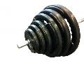 WEIGHTS SET: Standard Rubber Barbell Weights Set 105kg