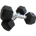 RUBBER HEX DUMBBELLS